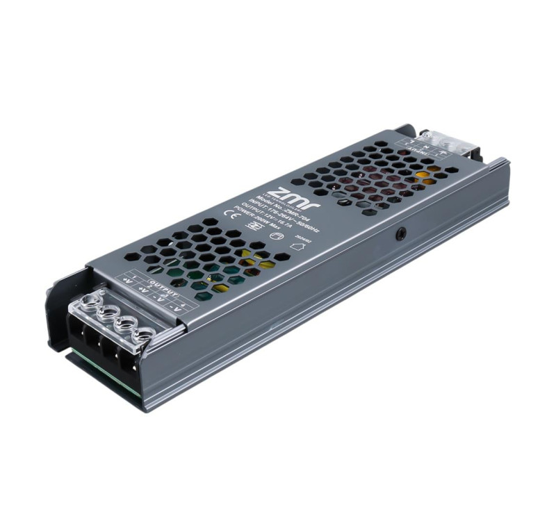 ZMR 12 Volt 16.5 Amper 200 Watt Slim Metal Kasa Adaptör
