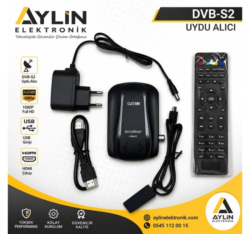 ElectroMaster Link-D Dijital Led'li Mini Hd Uydu Alıcısı