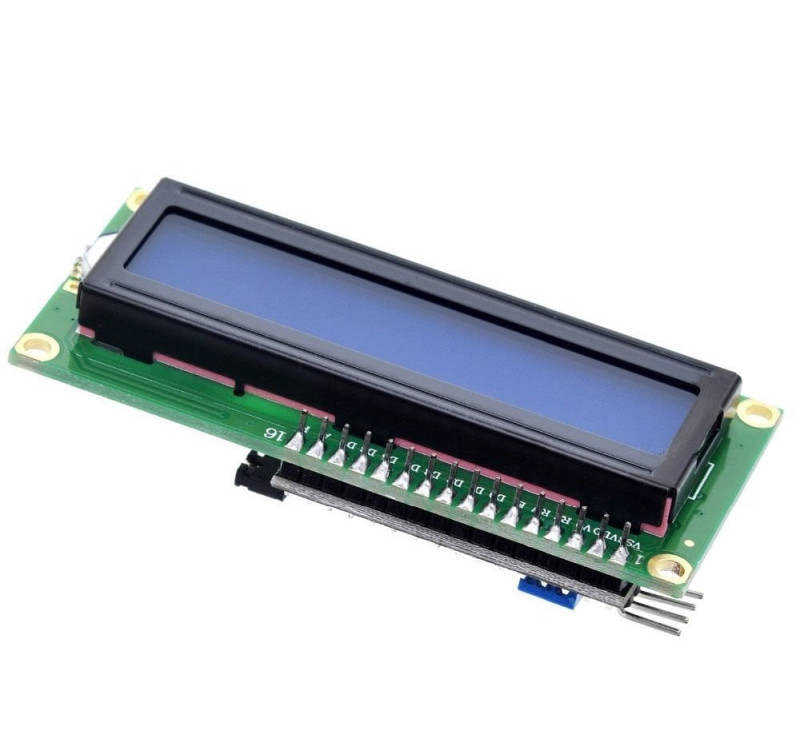 2x16 LCD Ekran - I2C Lehimli Mavi Display