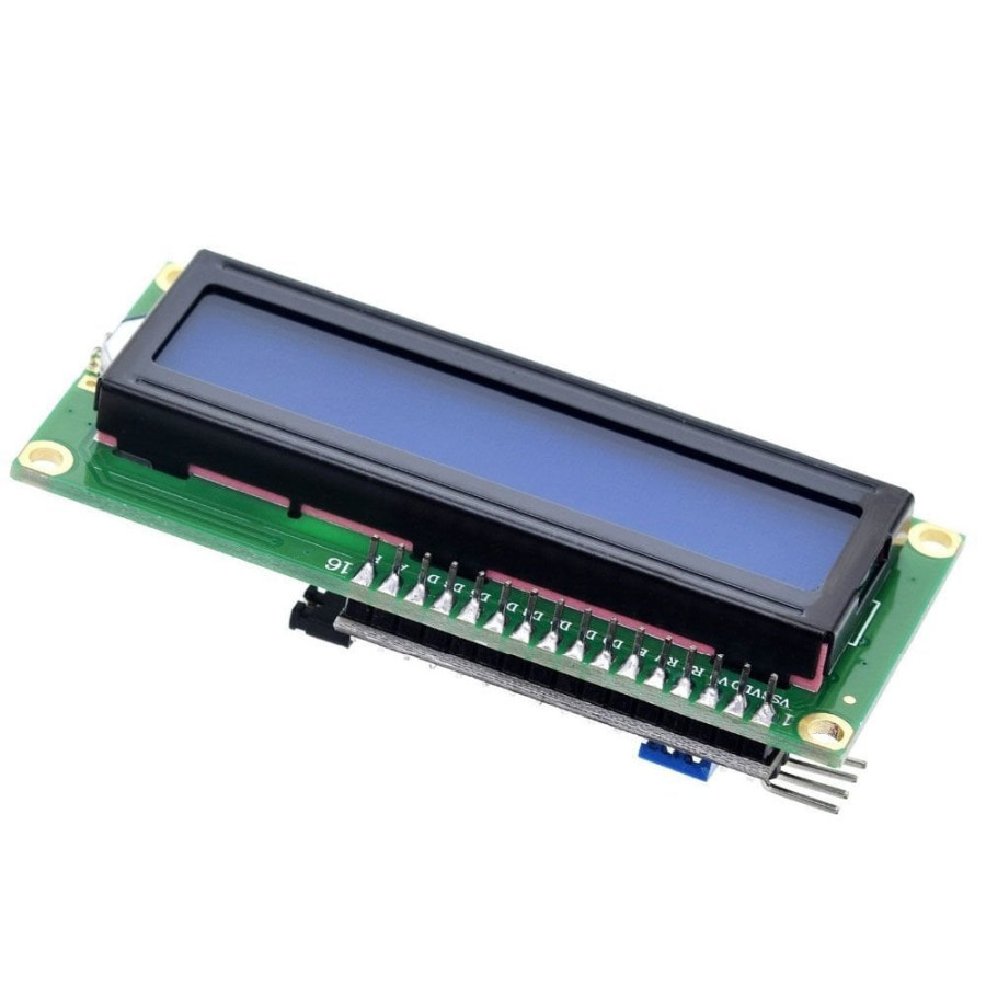2x16 LCD Ekran - I2C Lehimli Mavi Display