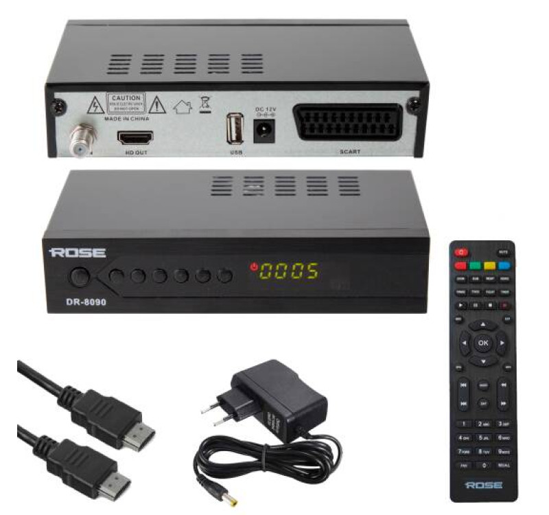 Rose Dr-8090 Hd Kasalı Scart Çıkışlı Uydu Alıcısı