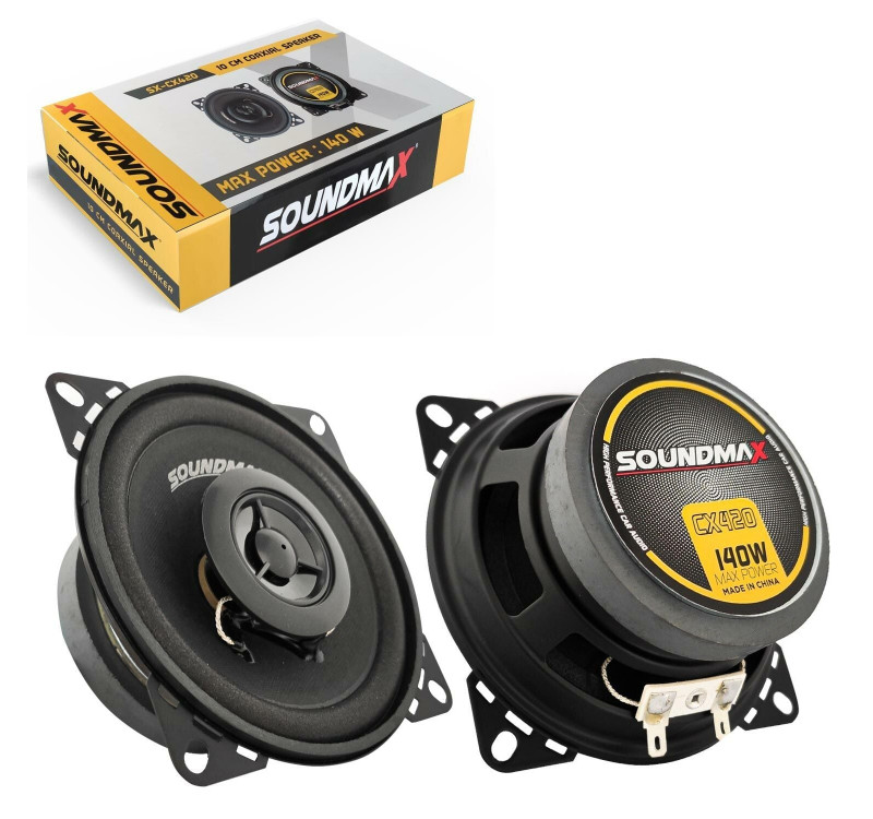 Soundmax Oto Hoparlör 10cm 140 Watt Tweeterli 2 Adet