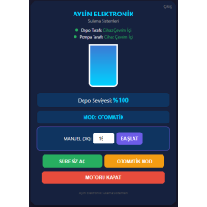 4G Simkartlı Uygulama (Smart) Kontrollü Sulama Pompa Kontrol Sistemi 