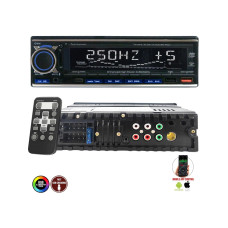 Megavox MGX-X700 Dsp Oto Teyp 4X60 Watt Bluetooth USB Fm Aux 7 Renkli