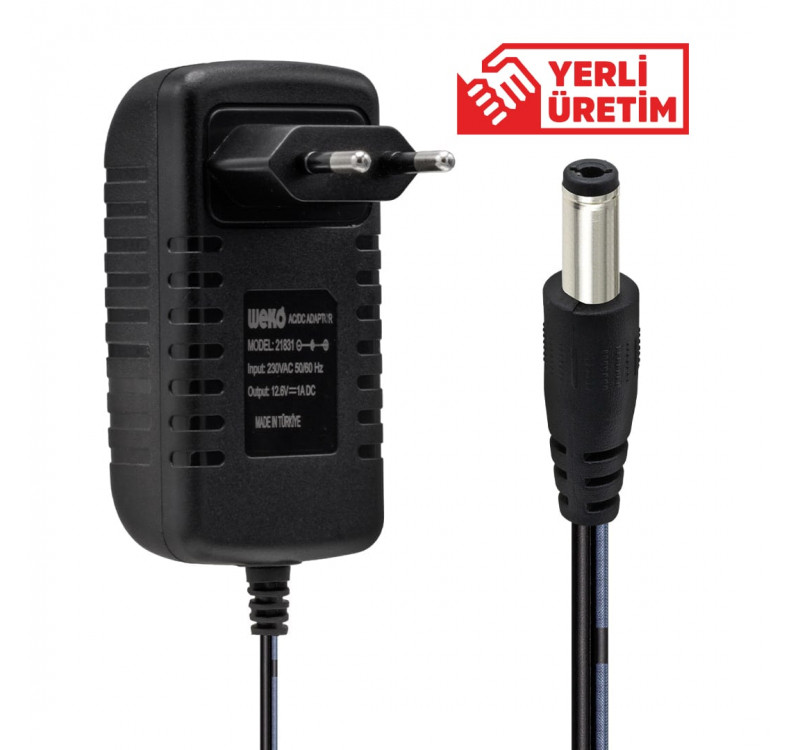 Weko 12.6 Volt- 1 Amper Yerli Üretim Şarjlı Matkap Adaptörü