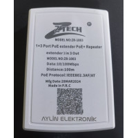 ZTECH ZR-1003 1 Giriş 3 Çıkış Dış Ortam (OUTDOOR) POE EXTENDER