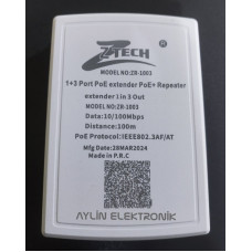 ZTECH ZR-1003 1 Giriş 3 Çıkış Dış Ortam (OUTDOOR) POE EXTENDER ZTECH ZR-1003 1 Giriş 3 Çıkış Dış Ortam (OUTDOOR) POE EXTENDER