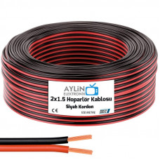 Hoparlör Kablosu Siyah Kordon 100 Metre