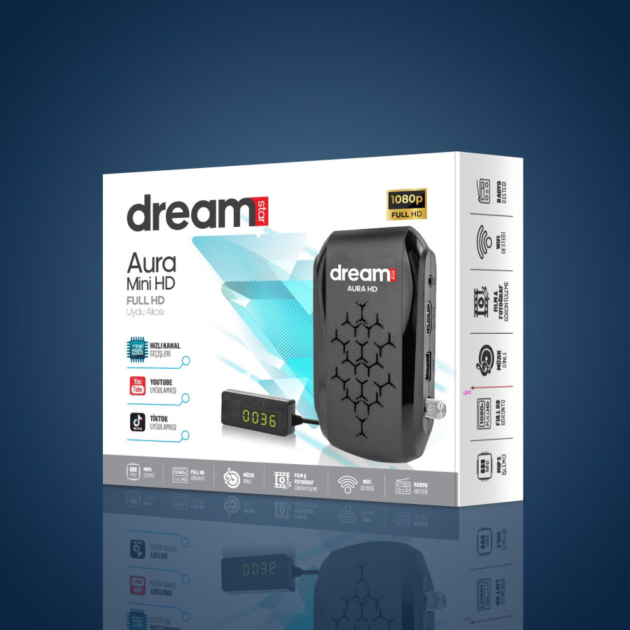 Dreamstar Aura Mini Full HD TKGS Uydu Alıcısı