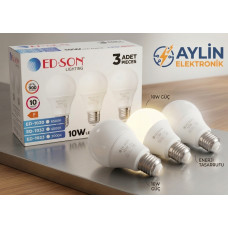 Edson Ed-Son 10W LED Ampul 3’lü Paket Enerji Tasarruflu