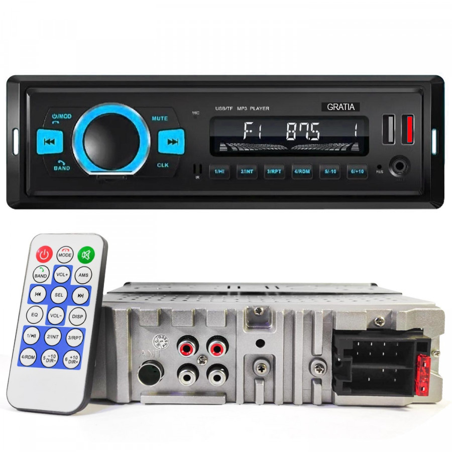 GRATIA GR-2202B Oto Teyp 4X60 Watt Bluetooth 2xUsb Sd Fm Aux