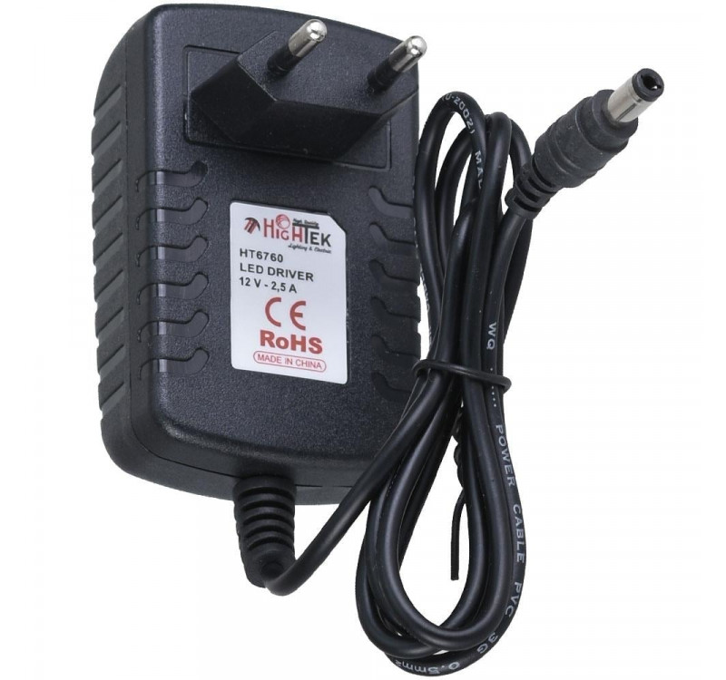 12V 2,5A Hightek Plastik Kasa Adaptör