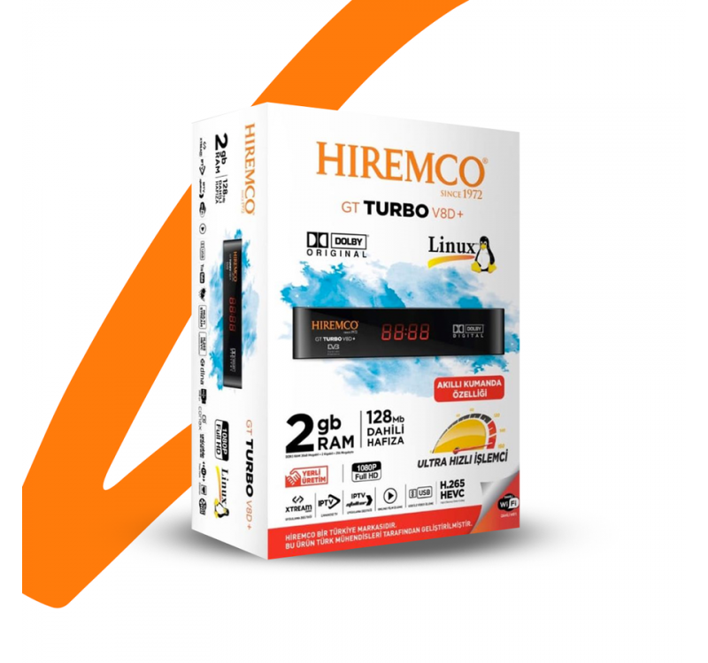 Hiremco GT Turbo V8D+ Uydu Alıcısı