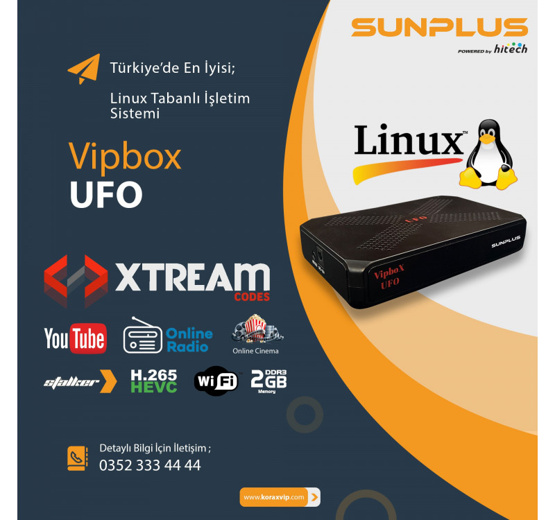 HITECH VIPBOX UFO IPTV (Linux İşletim Sistemli)