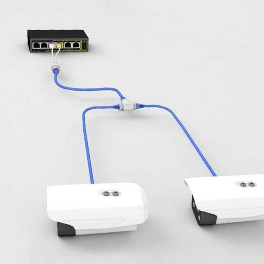 PoE Combiner / Mux Splitter - RJ45 3 Yollu Ayırıcı