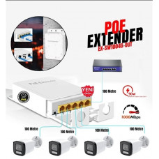 Kameralar İçin 1 Giriş 4 Çıkış 1000Mbps Dış Ortam (Outdoor) Poe Extender Kameralar İçin 1 Giriş 4 Çıkış 1000Mbps Dış Ortam (Outdoor) Poe Extender