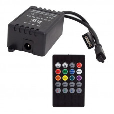 Powermaster IR Kontrol Kumandalı Renk Değiştiren Müziğe Sese Duyarlı Rgb Led Kontrol Cihazı Powermaster IR Kontrol Kumandalı Renk Değiştiren Müziğe Sese Duyarlı Rgb Led Kontrol Cihazı