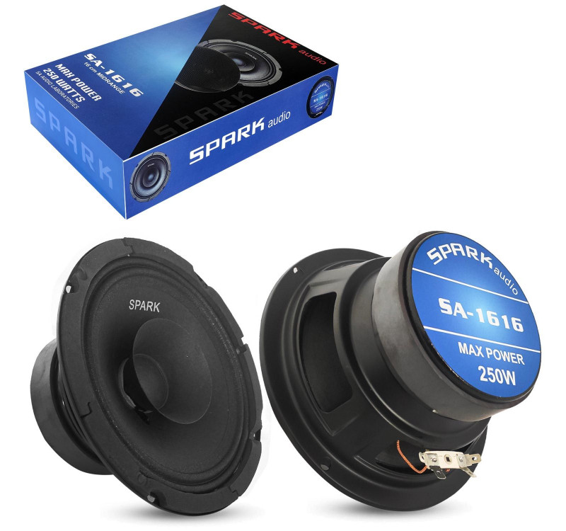 SPARK SA-1616 Oto Midrange 16cm 250 Watt Kapaklı 2 Adet