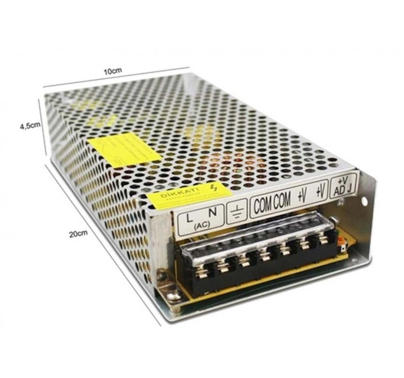 Ztech 12 Volt 10 Amper Metal Kasa Adaptör